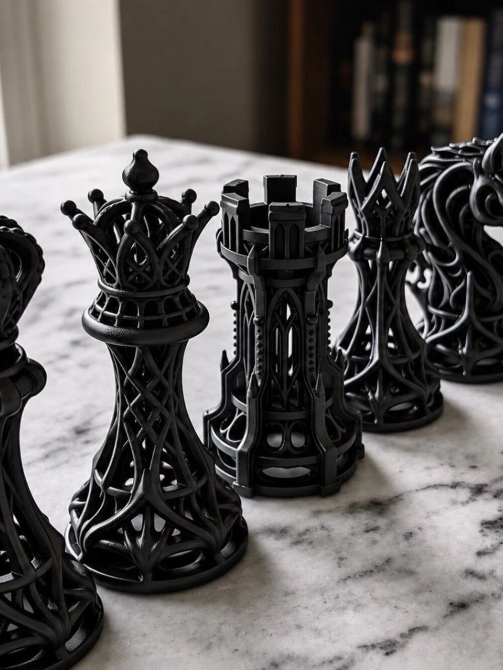 Custom Gothic Chess Pieces - Picture 1 of 3